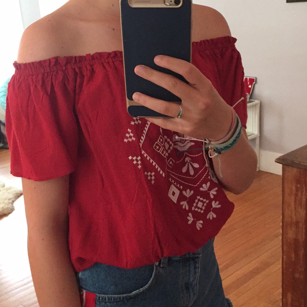 Off the shoulder t shirt